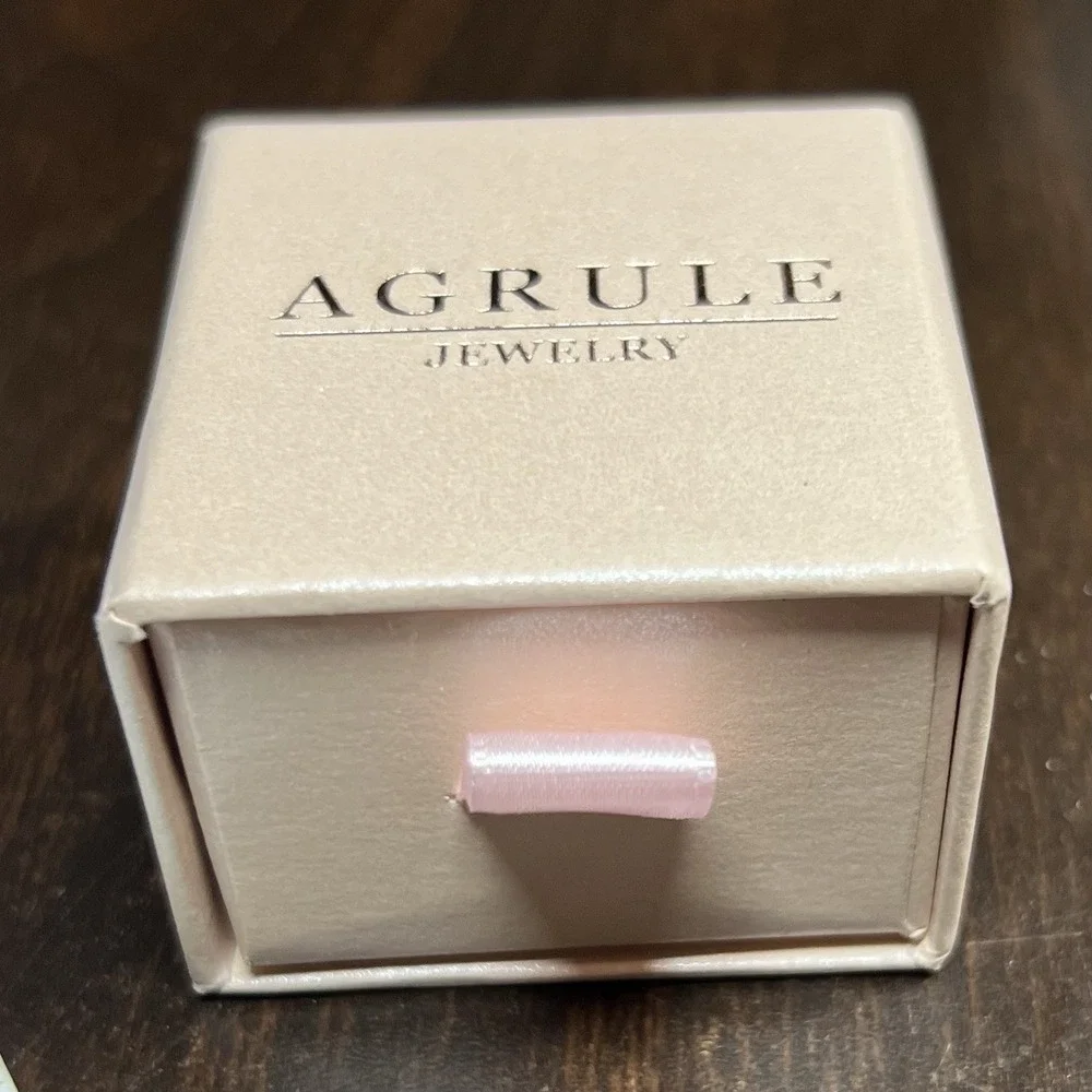 Agrule‎ Birthstone Wedding Band Eternity Ring 925 CZ Garnet Size 9 Stackable